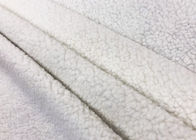 material do velo de 320GSM Woollike Sherpa para o branco da roupa 100 por cento de poliéster