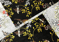 Tela feita malha urdidura de veludo do poliéster/tela modelada flores veludo dos pássaros