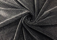 tela elástico do veludo de algodão do poliéster de 220GSM 93% para o preto do sofá da roupa