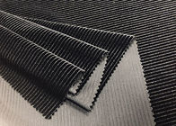 tela elástico do veludo de algodão do poliéster de 220GSM 93% para o preto do sofá da roupa