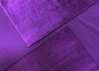 tela roxa elástico do veludo de algodão 200GSM para o poliéster dos acessórios 94% das calças