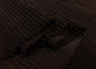 A tela impressa do veludo de algodão elegante para a roupa descansa Brown escuro 235GSM