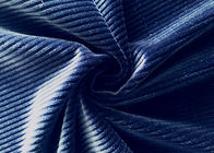 tela elástico do veludo de algodão do poliéster de 250GSM 92% para azuis marinhos dos acessórios