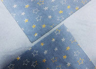 230GSM que bronzeia a tela do veludo de algodão do poliéster/a tela azul veludo de algodão das estrelas