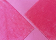 a tela elástica de veludo de Microfiber do poliéster de 260GSM 92% para brinquedos dirige o rosa do néon de matéria têxtil