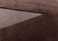 tela de veludo de Microfiber do poliéster de 300GSM 90% para a matéria têxtil home Brown