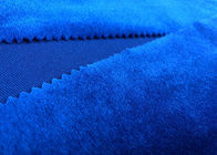 tela 100% macia de veludo do poliéster 200GSM para a cor home dos azuis marinhos de matéria têxtil