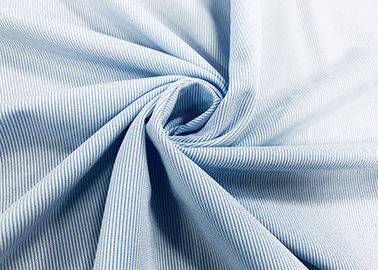 Trabalhe a tela 100% da camisa do poliéster 130GSM/urdidura ocasional listras azuis feitas malha da tela