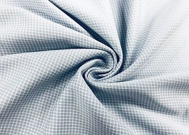 100 do poliéster da camisa da tela por cento de cinza feito malha urdidura do guingão verificam 130GSM