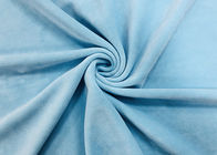 Tela elástica de veludo do poliéster de 92% micro para os azuis bebê home 340GSM de matéria têxtil