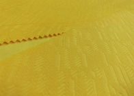 poliéster 100% macio tela gravada de veludo do teste padrão 210GSM micro - amarelo