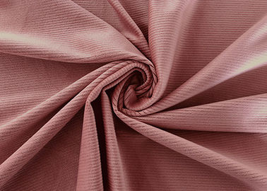 Tela elástico do veludo de algodão do poliéster de 94%/material cor-de-rosa 200GSM veludo de algodão da cinza