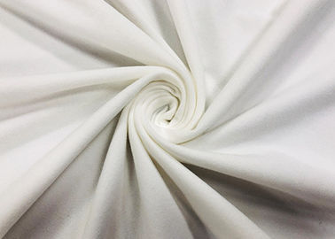 cor branca de confecção de malhas escovada peso da urdidura do poliéster da tela 82% da malha 210GSM